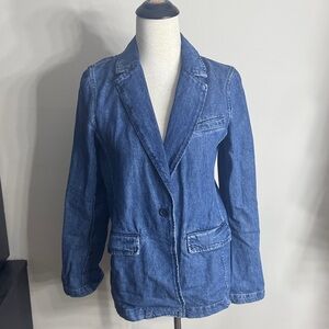 GAP Classic Blue Jean Blazer Jacket for Women